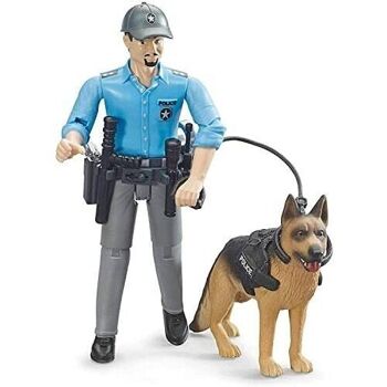 BRUDER -  Coffret Policier bworld avec un chien -  réf : 62150 1