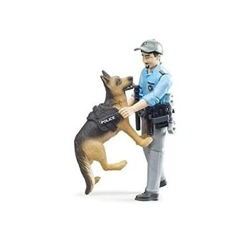 BRUDER -  Coffret Policier bworld avec un chien -  réf : 62150 3
