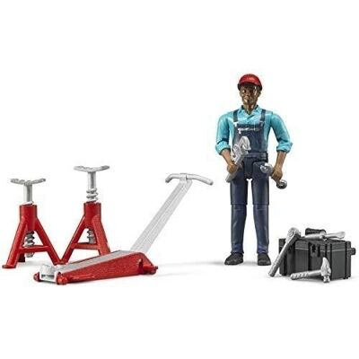 BRUDER - Bworld mechanic set with figurine and accessories - ref: 62100
