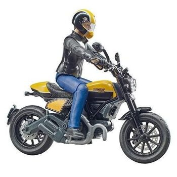 BRUDER -  Moto Scrambler Ducati avec motard -  réf : 63053 3