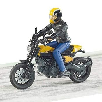 BRUDER -  Moto Scrambler Ducati avec motard -  réf : 63053 5