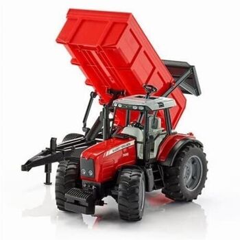 BRUDER -  Tracteur MASSEY FERGUSON 7480 avec benne -  réf : 02045 2