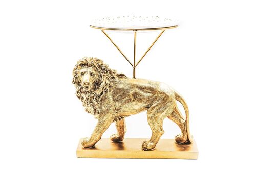 HV Lion Plate Holder - Gold - 20x30x27cm