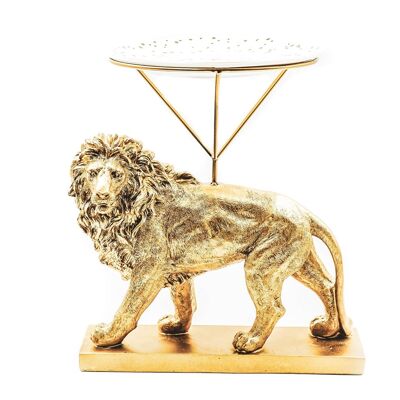 HV Lion Plate Holder - Gold - 20x30x27cm