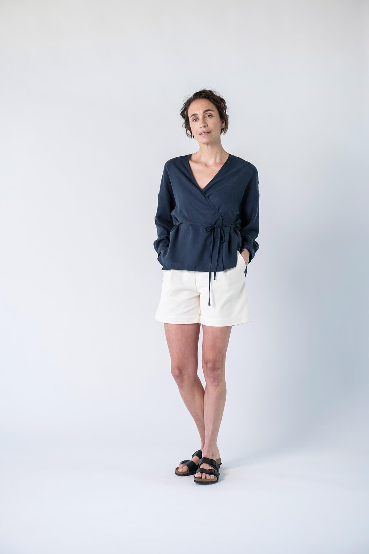 Camicia avvolgente Charlie realizzata in Tencel