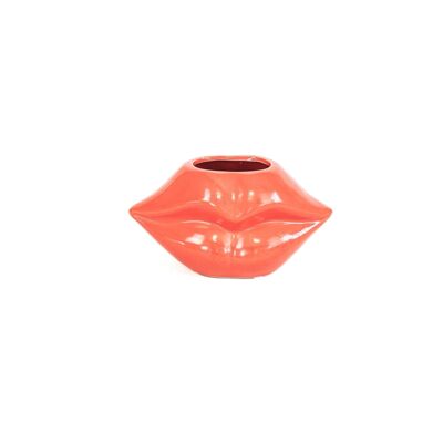 HV Lips Don't Lie Vase – Rot – 30 x 12 x 11 cm