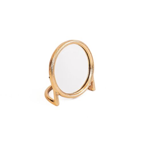 HV Make up Mirror - Gold - 21x12x20cm