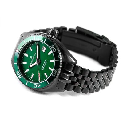 Reloj OCEAN 200 AUTOMATIC 03 Verde - Black Edition - Ensamblado en España