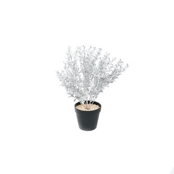 HV Silver Plant avec pot noir - Polysterene - 15x30x45 cm 2