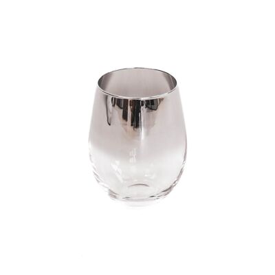 HV Silver Sparkle Water Glass- 9.5 x12 cm-Set of 2
