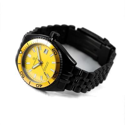 Reloj OCEAN 200 AUTOMATIC 05 Yellow - Black Edition - Ensamblado en España
