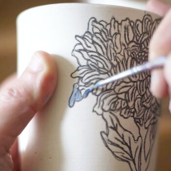 Tasse en céramique peinte à la main "Bouquet" 5