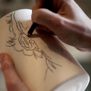 Tasse en céramique peinte à la main "Bouquet" 9