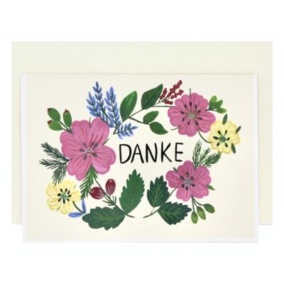 Pink Flowers | Thank You Card