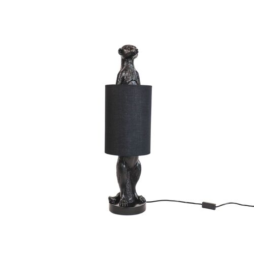 HV Meerkat Lamp - Black - 20x70x20cm - incl. lampshade