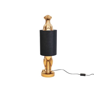 HV Meerkat Lamp - Gold - 20x70x20cm - incl. lampshade