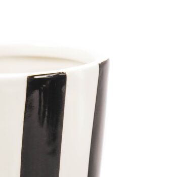 Vase Rayé HV - Noir/Blanc - 16x37,5cm 2