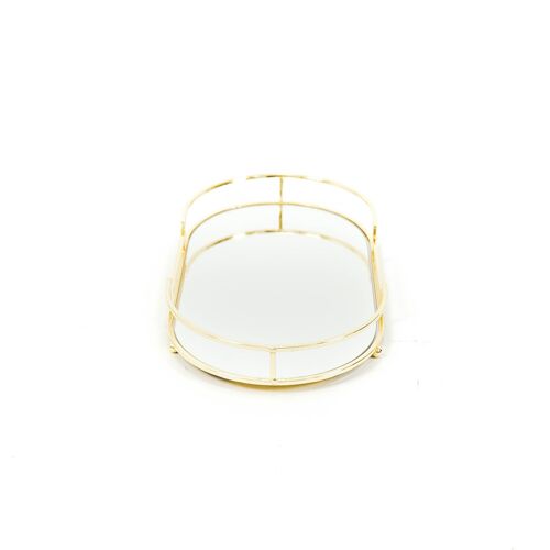HV Mirror Tray Oval - Gold - 32x18x4,5cm