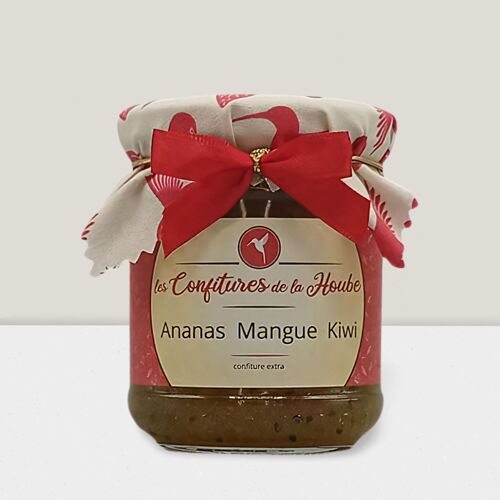 Confiture extra Ananas Kiwi Mangue 220 gr