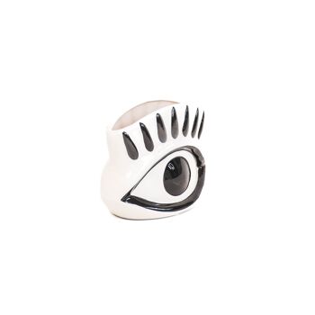 Pot HV Eye See You -Noir/blanc-20x10x14 2