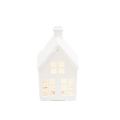 HV Family House Ledlight - 10x8x19 cm - Blanco