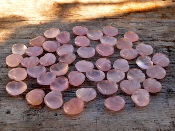 Lot de 10 pièces de cristal de coeur de quartz rose (30 mm) 5
