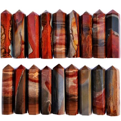 5 Pcs Lot of Polychrome Jasper Crystal Tower (95mm)