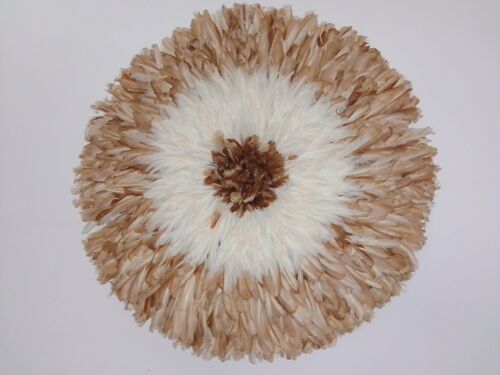 Juju hat blanc et beige de 80 cm