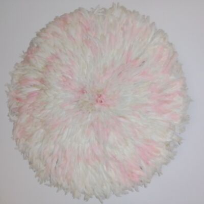 Juju hat blanc moucheté rose de 80 cm