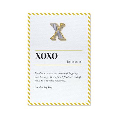 X/XOXO Pin Badge and Card
