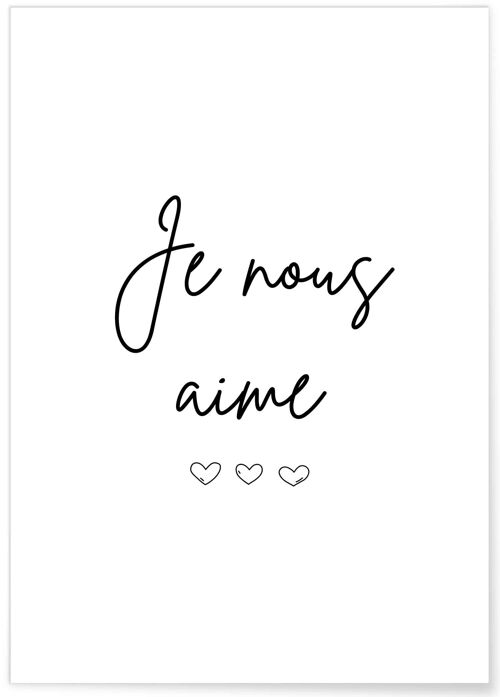 Affiche Je nous aime