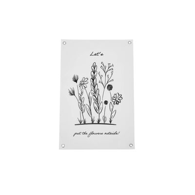 HV Fleurs dehors - Poster de jardin - 40 x 60 cm