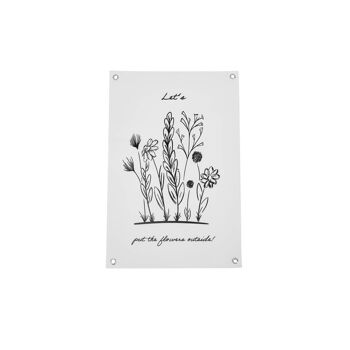 HV Fleurs dehors - Poster de jardin - 40 x 60 cm 1