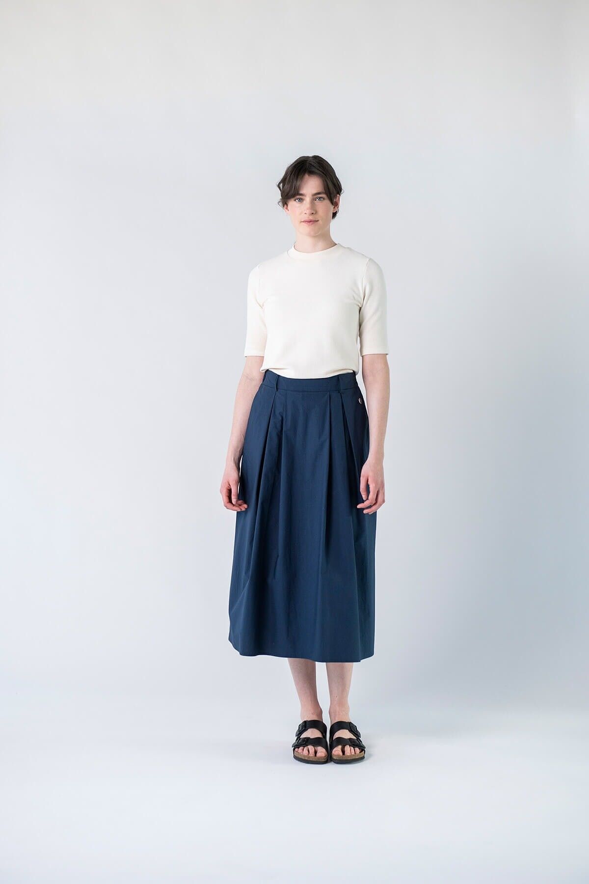 Gonna Lida in cotone biologico (Blu scuro)