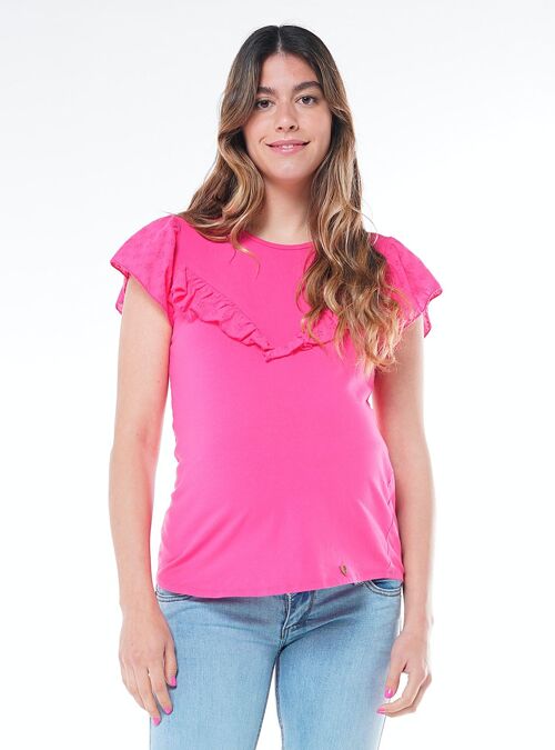 Camiseta Lactancia Con Volantes