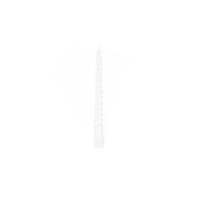HV gedrehte Kerzen 4 Stück - Weiß - 2x20cm