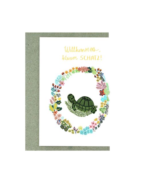 baby turtle | New baby card