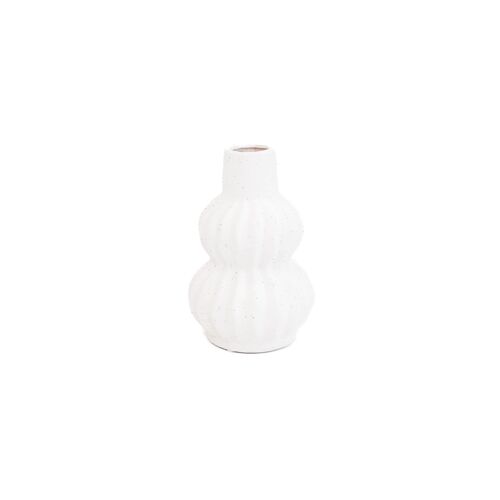 HV Organic Shape Vase - White-13x13x20