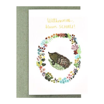 baby hedgehog | New baby card
