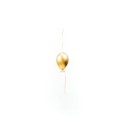 Ballonaufhänger aus HV-Glas – Gold – M – 6,5 x 10,5 cm