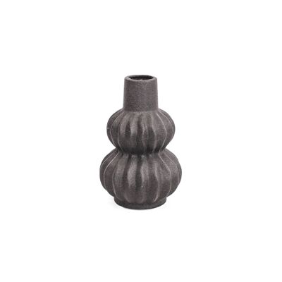 Vase de forme organique HV - Noir-13x13x20cm
