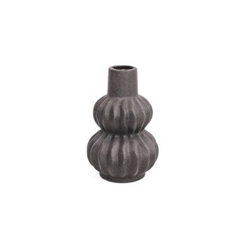 Vase de forme organique HV - Noir-13x13x20cm 1