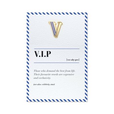 V/V.I.P. Pin Badge and Card