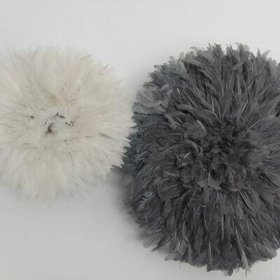 Set of 02 gray and white juju hats