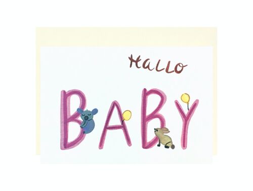 Pink Baby Girl | New baby card