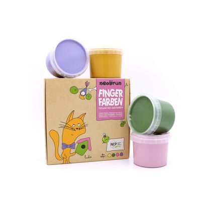 Pinturas de dedos orgánicas veganas - juego de 4 "Luka"