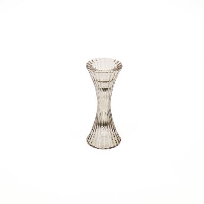 Kerzenhalter aus HV-Glas – Smokey – 7 x 16 cm