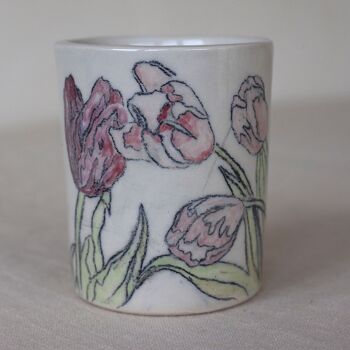 Tasse en céramique peinte à la main "Tulipes" 2