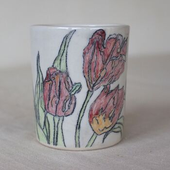 Tasse en céramique peinte à la main "Tulipes" 3