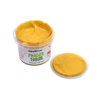 Pittura a dita organica vegana - tazza da 120 g - gialla